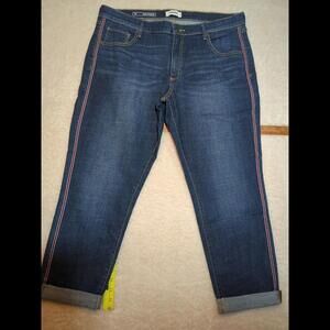 Sonoma Girlfriend Jean NWOT Side Stripe Cuffed Sz 16 Slightly Distressed